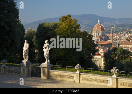 View of Florence from the Villa Bardini, Boboli Gardens, Florence, Tuscany, Italy, Europe Stock Photo