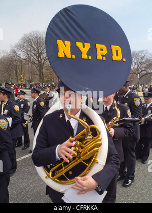 Saint Patrick's day parade in Park slope Brooklyn NYC Stock Photo