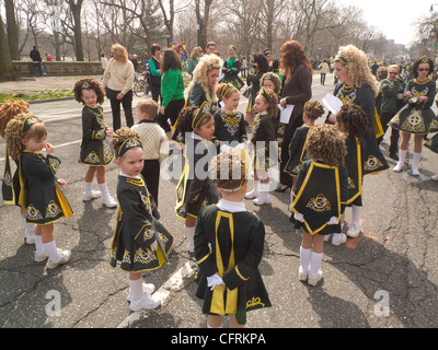 Saint Patrick's day parade in Park slope Brooklyn NYC Stock Photo