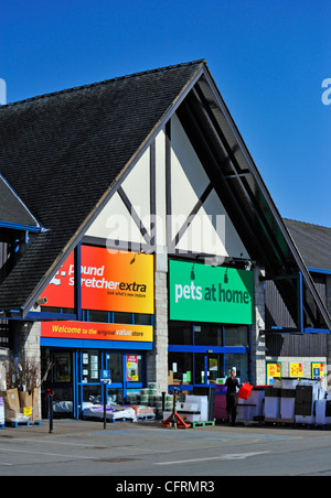 Poundstretcher Extra and Pets at Home. The Old Showground, Kendal, Cumbria, England, United Kingdom, Europe. Stock Photo