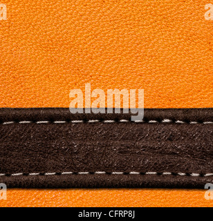 A brown and black leather texture. high resolution. Stock Photo