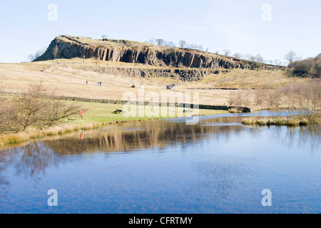 Cawfield's quarry at Hadrian's Wall - England Stock Photo