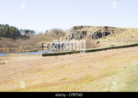 Cawfield's quarry at Hadrian's Wall - England Stock Photo
