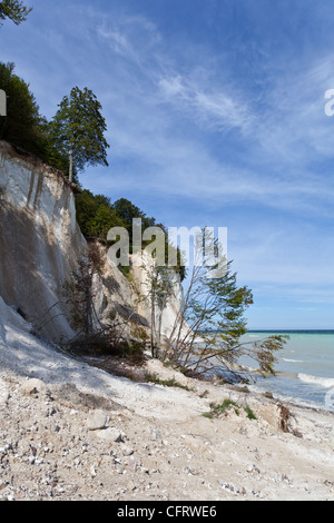 Chalk cliff on Rügen island on Baltic Sea, Germany Stock Photo