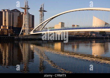 Salford Quays in Early Morning Light Stock Photo