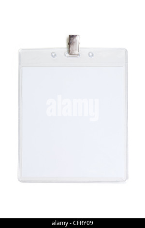 Name Tag with white background Stock Photo