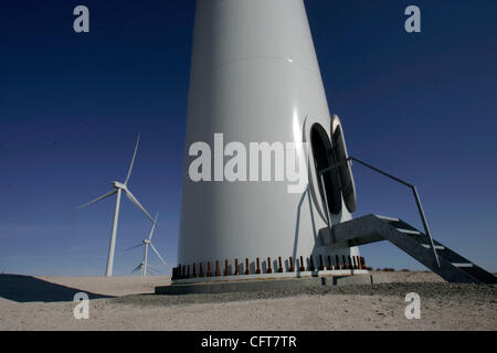 December 14, 2006 La Posta Indian Reservation, CA  Giant wind turbines that were built on the La Posta Indian Reservation on the Tecate Divide have shown great promise, so much that the tribe is allowing more to be built.  John Gastaldo/The San Diego Union-Tribune/Zuma Press Stock Photo