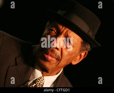 Jan 12, 2007; New York, NY, USA; Jazz saxophonist ORNETTE COLEMAN at the panel for the 34th Annual IAJE (International Association For Jazz Education) held at Sheraton Hotel. Mandatory Credit: Photo by Nancy Kaszerman/ZUMA Press. (©) Copyright 2007 by Nancy Kaszerman Stock Photo