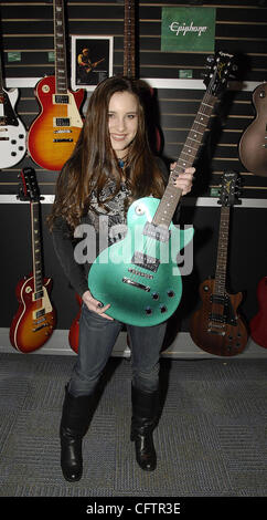 January 20, 2007; Anaheim, CA, USA; Musician BRITNEY CHRISTIAN in the Gibson Guitar Corporation's booth at The NAMM Show '07. Mandatory Credit: Photo by Vaughn Youtz/ZUMA Press. (©) Copyright 2007 by Vaughn Youtz. Stock Photo