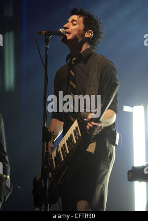 Jan. 21, 2007; Raleigh, NC  USA; Singer PAUL MEANY of the band MUTE MATH performs live to a sold out audience as their 2007 tour makes a stop at The Memorial Auditorium located in Raleigh.  Mandatory Credit: Photo by Jason Moore (©) Copyright 2007 by Jason Moore Stock Photo