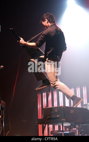 Jan. 21, 2007; Raleigh, NC  USA; Singer PAUL MEANY of the band MUTE MATH performs live to a sold out audience as their 2007 tour makes a stop at The Memorial Auditorium located in Raleigh.  Mandatory Credit: Photo by Jason Moore (©) Copyright 2007 by Jason Moore Stock Photo