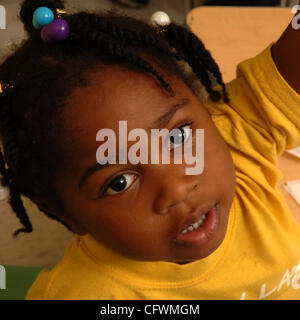 Young girl at free faith-based Feed My lambs preschool in low-income neighborhood, Marietta, GA ©Robin Nelson Stock Photo