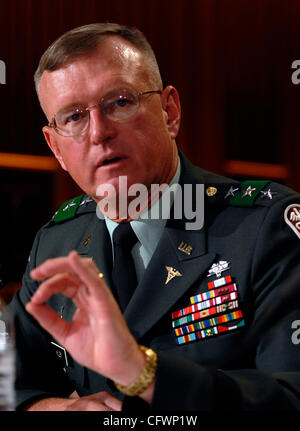 Mar 05, 2007 - Washington, DC, USA - Lt. General KEVIN KILEY testifies at a hearing on the care of wounded soldiers at Walter Reed Military Army Medical Center in Washington, DC. KILEY is the US Army Surgeon General and a former commander of Walter Reed.  (Credit Image: © Mark Murrmann/ZUMA Press) Stock Photo