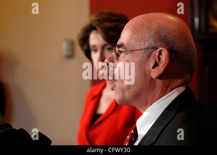 Mar 13, 2007 - Washington, DC, USA - Congressman HENRY WAXMAN (D-CA) speaks with reporters about new and upcoming 'accountability legislation,' which House Democrats tout as exercising Congress' check on the expansion of the Executive branch of government.  (Credit Image: © Mark Murrmann/ZUMA Press) Stock Photo