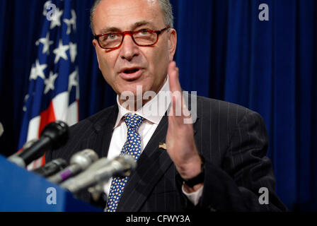 Mar 13, 2007 - Washington, DC, USA - Senator CHARLES SCHUMER (D-NY) speaks out against the firing of eight US attorneys fired by the Justice Department who are now at the center of a growing scandal. The White House has been implicated in firing the attorneys for political reasons.  (Credit Image: © Stock Photo