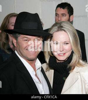 Mar 18, 2007 - Los Angeles, CA, USA - MICKEY DOLENZ and wife DONNA QUINTER at the Los Angeles premiere of the film 'The Hoax' held at the Mann Festival Westwood Village. (Credit Image: © Camilla Zenz/ZUMA Press) Stock Photo