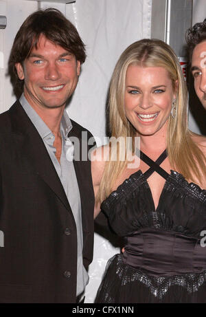 Mar 18, 2007; Los Angeles,  USA;  Actor JERRY O'CONNELL  and Actress REBECCA ROMIJN  at the Mercedes Benz 2007 Fall/Winter Los Angeles Fashion Week held at Smashbox Studios, Culver City.                               Mandatory Credit: Photo by Paul Fenton/ZUMA Press. (©) Copyright 2007 by  Paul Fent Stock Photo