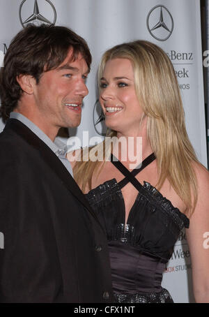 Mar 18, 2007; Los Angeles,  USA;  Actor JERRY O'CONNELL  and Actress REBECCA ROMIJN  at the Mercedes Benz 2007 Fall/Winter Los Angeles Fashion Week held at Smashbox Studios, Culver City.                               Mandatory Credit: Photo by Paul Fenton/ZUMA Press. (©) Copyright 2007 by  Paul Fent Stock Photo