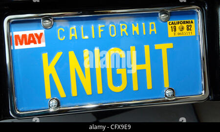 KITT (Knight Industries Two Thousand), a character on the Knight Rider television series, has made its way to Kassabian Motors in Dublin, Calif., where it is available for purchase on Thursday, March 29, 2007. The 1982 Pontiac Firebird Trans Am, with its KNIGHT license plate and 1982 registration st Stock Photo