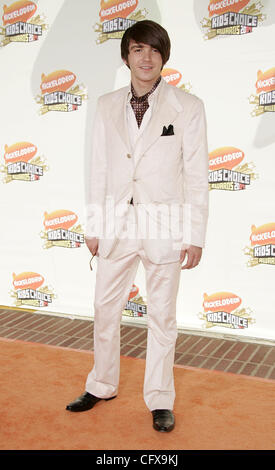 Mar 31, 2007 - Westwood, CA, USA - Actor DRAKE BELL at Nickelodeon's 20th Annual Kids' Choice Awards 2007 held at UCLA's Pauley Pavilion.  (Credit Image: © Lisa O'Connor/ZUMA Press) Stock Photo