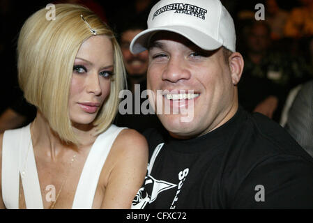 04-05-2007 @ The Palms Casino Resort in Las Vegas, Nevada. Adult Film star JENNA JAMESON & her UFC fighter BoyFriend TITO ORTIZ attends the UFC Fight night Live which was televised on Spike Televison. Stock Photo