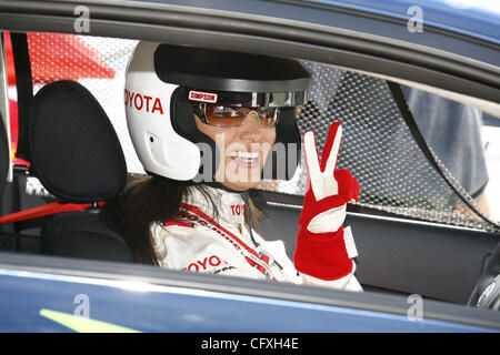 Apr 14, 2007 - Long Beach, CA, USA - KELLY HU at the Toyota Pro/Celebrity Race - part of the 33rd Annual Toyota Grand Prix of Long Beach. (Credit Image: © Kayte Deioma/ZUMA Press) Stock Photo