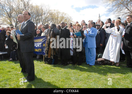 Apr 17, 2007 - Washington, DC, USA - HARRY COX, director of Human Rights Campaign's Religion and Faith program and JOE SOLOMONESE, president of Human Rights Campaign join over 220 religious leaders from around the United States near the Capitol to express support for anti-discrimination legislation, Stock Photo