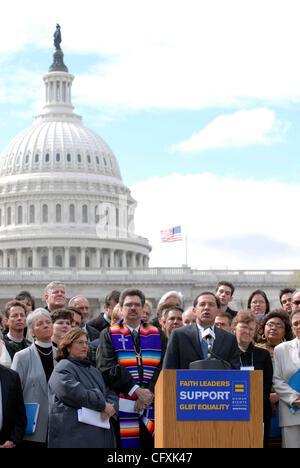 Apr 17, 2007 - Washington, DC, USA - JOE SOLOMONESE, president of Human Rights Campaign speaks before 220 religious leaders from around the United States near the Capitol to express support for anti-discrimination legislation, including the Matthew Shepard hate crime bill, being considered in Congre Stock Photo