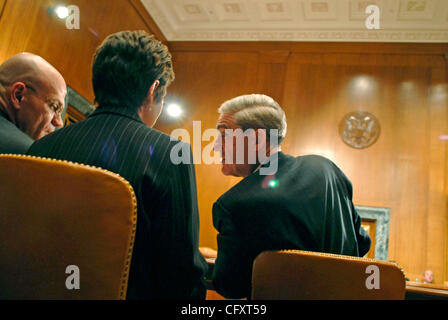 Apr 26, 2007 - Washington, DC, USA - FBI Director ROBERT MUELLER appears before the Senate Appropriations Committee to answer questions regarding his agency's $6 billion budget request. Mueller faced tough questions from Senators of both parties regarding the misuse of national security letters and  Stock Photo