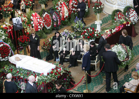 Russian cellist and conductor Mstislav Rostropovich has died at the age of 80.Thousands of russians came to Moscow` Conservatory to say goodbye to Mstislav Rostropovich whose coffin set in the Conservatory. Stock Photo