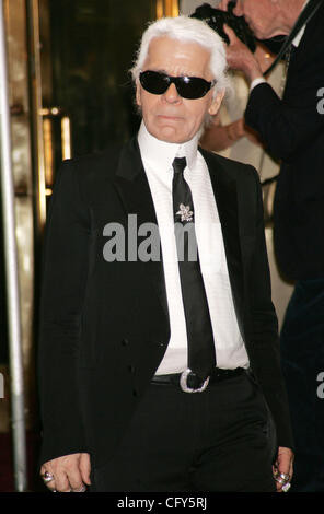Karl Lagerfeld at the New York exhibition of The Little Black Jacket ...