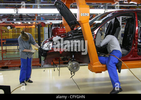 Avtovaz plant - russian car maker (LADA cars). Assembling area for Kalina cars. Stock Photo