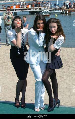 Talulah Riley, Caterina Murino and Gemma Arterton at the 2007 Cannes Film Festival for 'St Trinian's' Photocall. Stock Photo