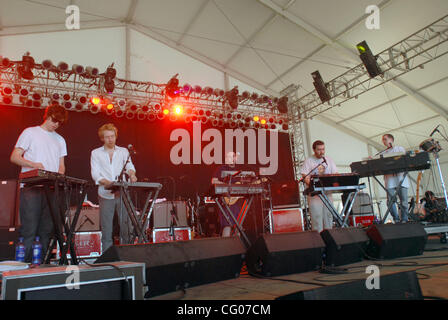 Jun 15, 2007 Manchester, TN; USA,  Musicians HOT CHIP perform live as part of the 2007 Bonnaroo Music and Arts Festival that took place in Manchester. Copyright 2007 Jason Moore. Mandatory Credit: Jason Moore Stock Photo