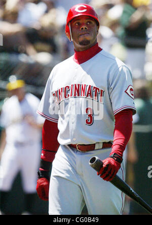 Ken Griffey Jr. of the Cincinnati Reds bats during 7-6 victory over the Los  Angeles Dodgers at Dodger Stadium in Los Angeles, Calif. on Wednesday, Jul  Stock Photo - Alamy