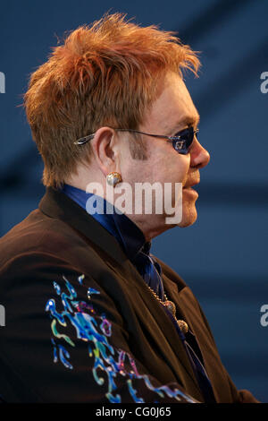 Elton John, performing in Viajazz. Jazz Festival of Villalba in Madrid Stock Photo