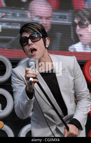 Davey Havok; lead singer of the music group AFI performing at the'LIVE EARTH' concert in East Rutherford, NJ @ Giants Stadium. Stock Photo