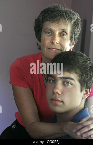 July 9, 2007 - St. Paul, MN - Linda Winsor complained to the state's Department of Education after her son, James Prokop, 16, cq, was not admitted into Twin Cities Academy High School.    The high school has been asking students in applications about their special education needs, their grades, and  Stock Photo