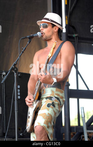 Jul. 23, 2007; Charlotte, NC USA; Guitarist KALEO WASMAN of the band Pepper performs live as part of the 13th annual Vans Warped Tour that took place at the Verizon Wireless Amphitheater located in Charlotte. Mandatory Credit: Photo by Jason Moore (©) Copyright 2007 by Jason Moore Stock Photo