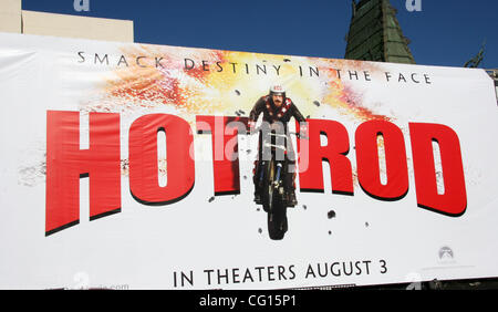 Jul 26, 2007 - Hollywood, CA, USA - Movie Poster at the Hollywood premiere of 'Hot Rod' held at Mann's Chinese Theater. (Credit Image: © Camilla Zenz/ZUMA Press) Stock Photo