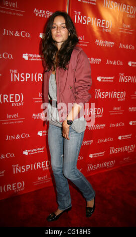 Jul 30, 2007 - Hollywood, CA, USA - CAROLINE D'AMORE arriving at the InspiRED Event at Mood in Hollywood.  Sponsored by MySpace.com, InspiRED helps African women and children living with AIDS. (Credit Image: © Camilla Zenz/ZUMA Press) Stock Photo