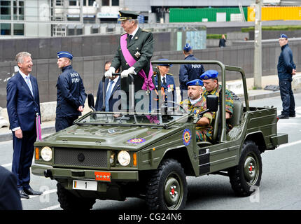 July 21, 2011 - Brussels, BXL, Belgium - King Albert II of Belgium attends the parade on the occasion of the Belgian National Day   in  Brussels, Belgium on 2011-07-21   by Wiktor Dabkowski (Credit Image: © Wiktor Dabkowski/ZUMAPRESS.com) Stock Photo