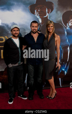 July 24, 2011 - San Diego, California, U.S. - ROB MCELHENNEY, CHARLIE DAY and KAITLIN OLSON arrives at the 'Cowboys and Aliens' World Premiere red carpet during the Comic Con International 2011. (Credit Image: &#169; Mark Samala/ZUMAPRESS.com) Stock Photo