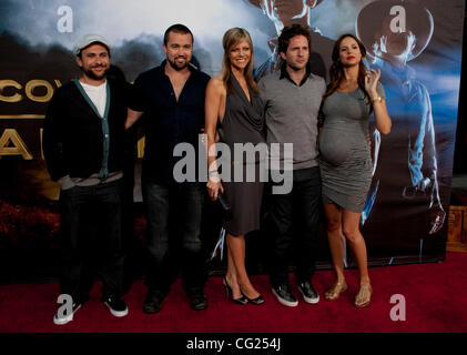July 24, 2011 - San Diego, California, U.S. - ROB MCELHENNEY, CHARLIE DAY, KAITLIN OLSON, GLEN HOWERTON and JILL LATIANO arrives at the 'Cowboys and Aliens' World Premiere red carpet during the Comic Con International 2011. (Credit Image: &#169; Mark Samala/ZUMAPRESS.com) Stock Photo