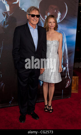 July 24, 2011 - San Diego, California, U.S. - HARRISON FORD and CALISTA FLOCKHART arrives at the 'Cowboys and Aliens' World Premiere red carpet during the Comic Con International 2011. (Credit Image: &#169; Mark Samala/ZUMAPRESS.com) Stock Photo