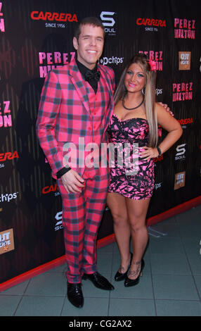 Aug. 27, 2011 - Los Angeles, California, U.S. - Perez Hilton, Deena Nicole.CARRERA Presents Perez HiltonÃƒâ€¢s Ãƒâ€™One Night in Los AngelesÃƒâ€œ  held at  The Wiltern Theatre,  Los Angeles, CA. August 27 - 2011.(Credit Image: Â© TLeopold/Globe Photos/ZUMAPRESS.com) Stock Photo