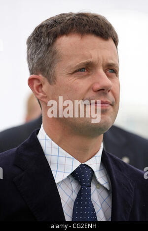 September 08,2011.St.Petersburg,Russia. Pictured: H.R.H. Crown Prince Frederik of Denmark visits H+H plant of Denmark company near St. Petersburg. Stock Photo