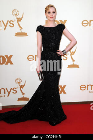 Sept. 18, 2011 - Los Angeles, California, U.S. - Evan Rachel Wood.63rd PRIMETIME EMMY AWARDS 2011(arrivals)  held at The Nokia Theatre LA Live,Los Angeles,CA. September 18 - 2011.(Credit Image: Â© TLeopold/Globe Photos/ZUMAPRESS.com) Stock Photo