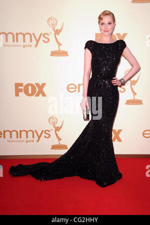 Sept. 18, 2011 - Los Angeles, California, U.S. - Evan Rachel Wood.63rd PRIMETIME EMMY AWARDS 2011(arrivals)  held at The Nokia Theatre LA Live,Los Angeles,CA. September 18 - 2011.(Credit Image: Â© TLeopold/Globe Photos/ZUMAPRESS.com) Stock Photo