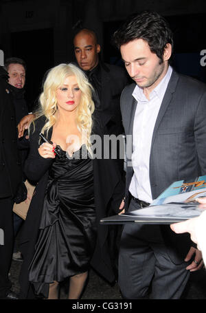 Christina Aguilera,  'Burlesque' UK film premiere After Party held at Floridita. London, England - 13.12.10 Stock Photo